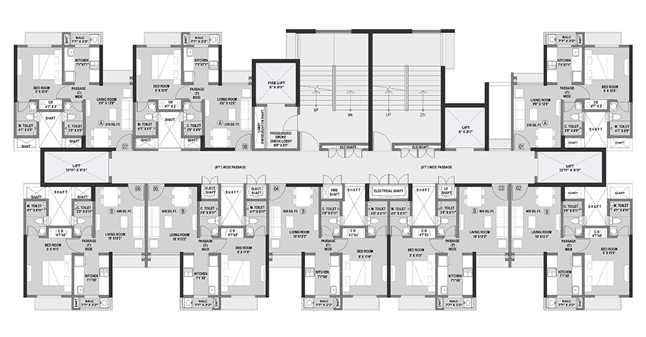 Ajmera 78 Lake Town Floor Plans