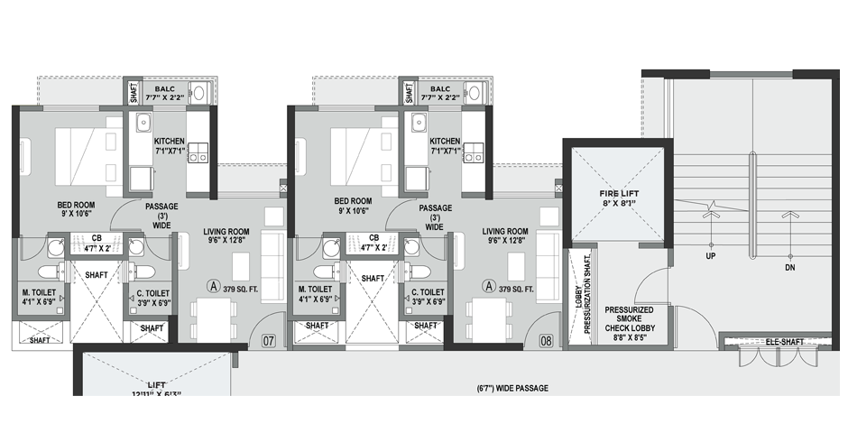 Ajmera 78 Lake Town Floor Plans
