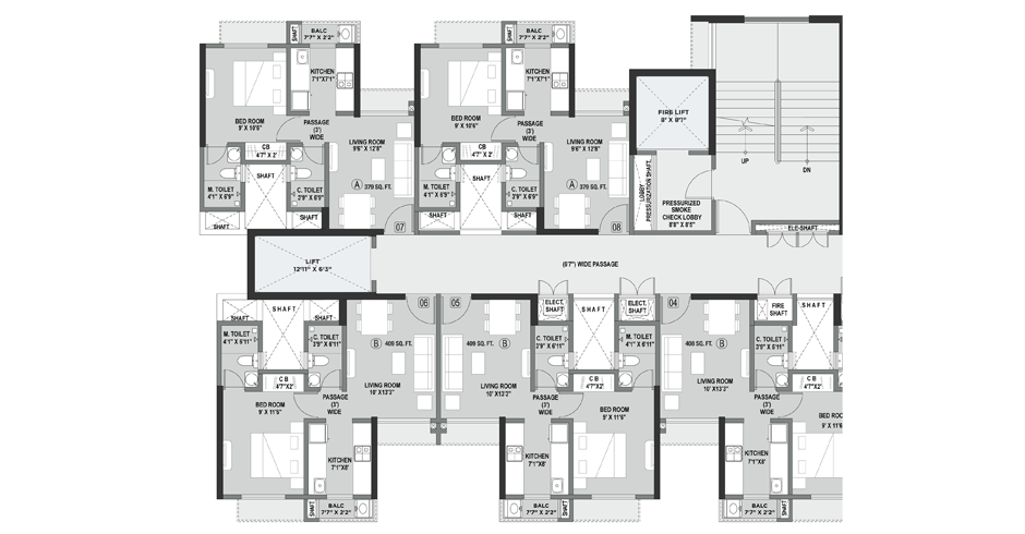 Ajmera 78 Lake Town Floor Plans